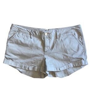 OP tan shorts juniors size 17 short cuffed hems